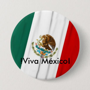 Badge Rond 7,6 Cm Bandera de México