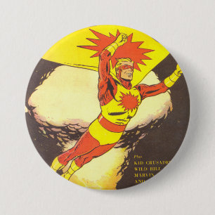 Badge Rond 7,6 Cm Bandes dessinées de cru d'Atoman