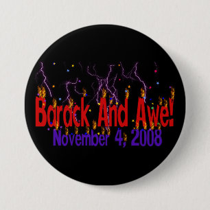 Badge Rond 7,6 Cm Barack et crainte