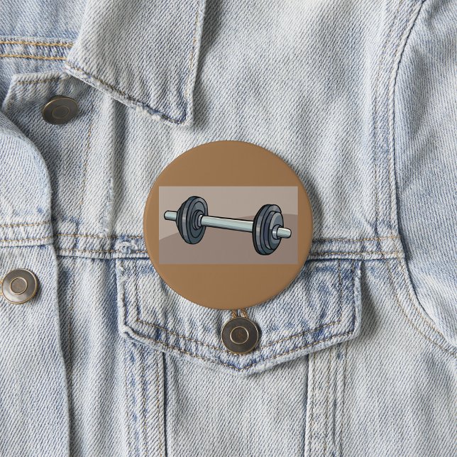 Badge Rond 7,6 Cm Barbell Weightlifting Gym Fitness Lover (Créateur téléchargé)
