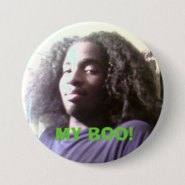 Badge Rond 7,6 Cm barry1, MES HUENT ! (Devant)