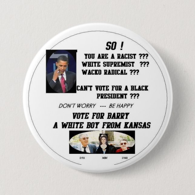 BADGE ROND 7,6 CM BARRY DU KANSAS (Devant)