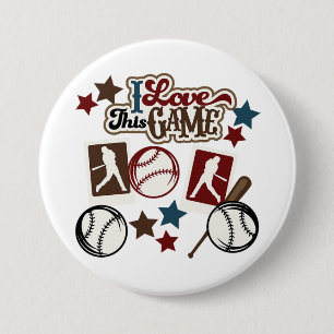 Badge Rond 7,6 Cm Baseball