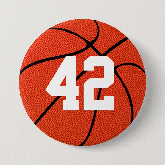 Badge Rond 7,6 Cm Basket-ball Personnalisé Bouton haute définition P (Devant)