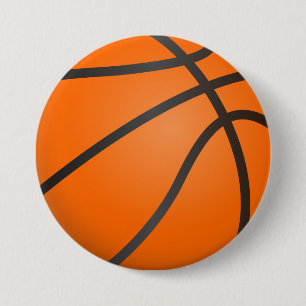Badge Rond 7,6 Cm Basketbal, balsport, team sport.