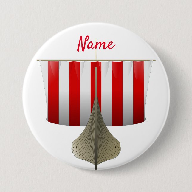Badge Rond 7,6 Cm Bateau Viking Thunder_Cove (Devant)