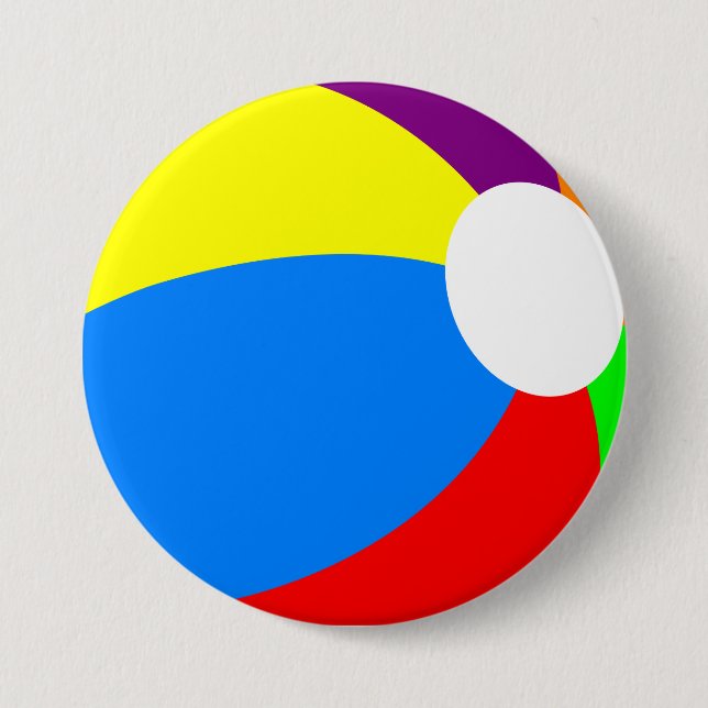 Badge Rond 7,6 Cm Beach Ball (Devant)