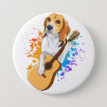 Badge Rond 7,6 Cm Beagle Dog Playing Acoustic Guitar Round<br><div class="desc">Beagle Dog Playing Acoustic Guitar Cool Musician Guitarist Family design Gift Round Button Classic Collection.</div>