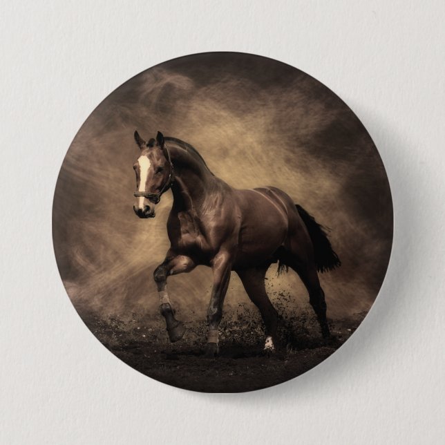Badge Rond 7,6 Cm Beautiful horse throw pillow (Devant)
