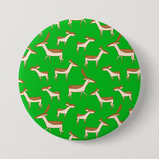 Badge Rond 7,6 Cm Bébé mignon cerf et famille (Devant)