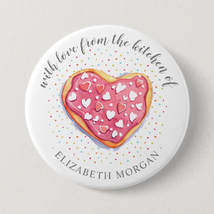 Badge Rond 7,6 Cm beigne à faire maison et arroser mignon mongramme 