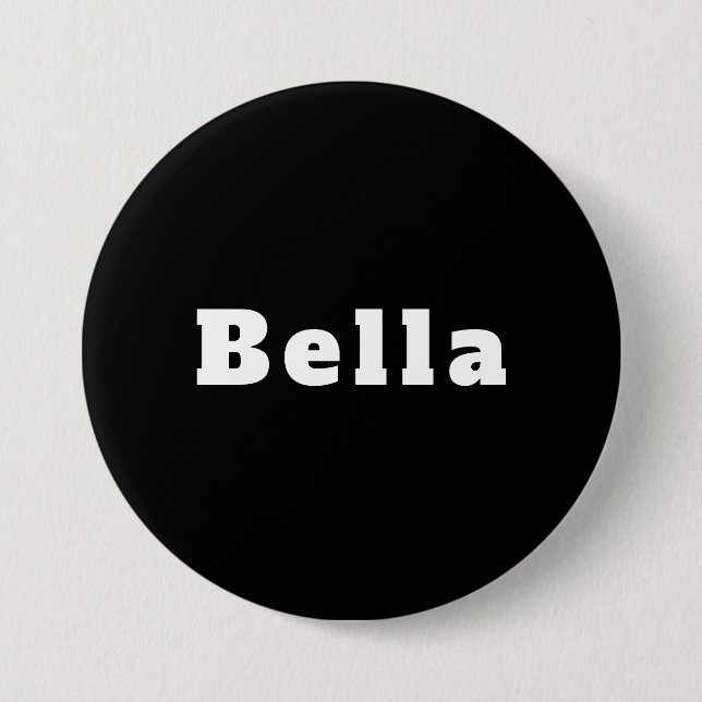 Badge Rond 7,6 Cm Bella Button – Épinglette de haute qualité (Devant)
