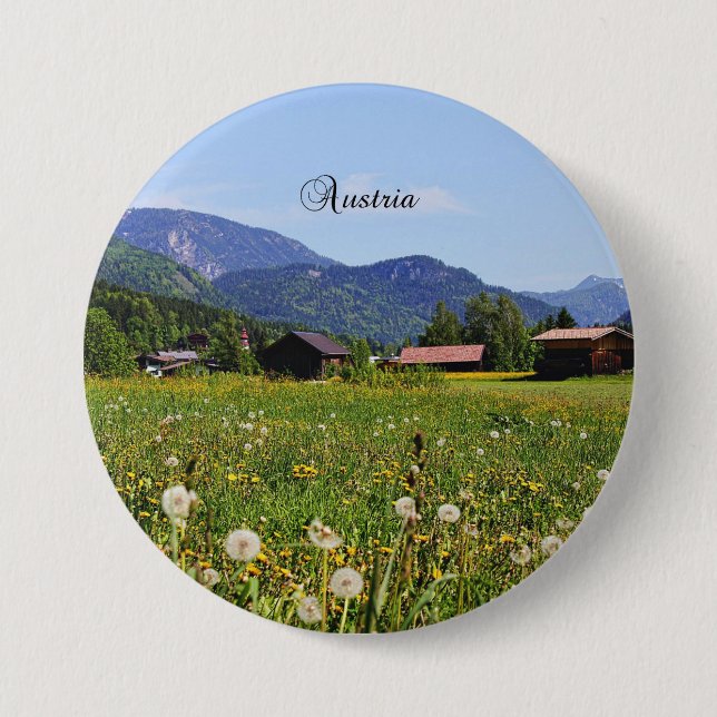 Badge Rond 7,6 Cm Belle Autriche (Devant)