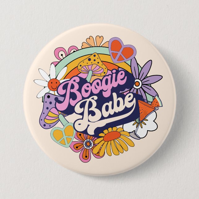 Badge Rond 7,6 Cm Belle de la danse Bachelorette Groovy ID929 (Devant)