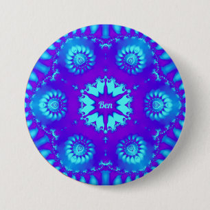 Badge Rond 7,6 Cm BEN ~ COOL ! ~ Tons de pourpre et de bleu ~ Bouton