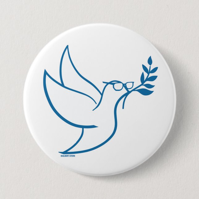 Badge Rond 7,6 Cm Bernie Peace Bird Pin (Devant)