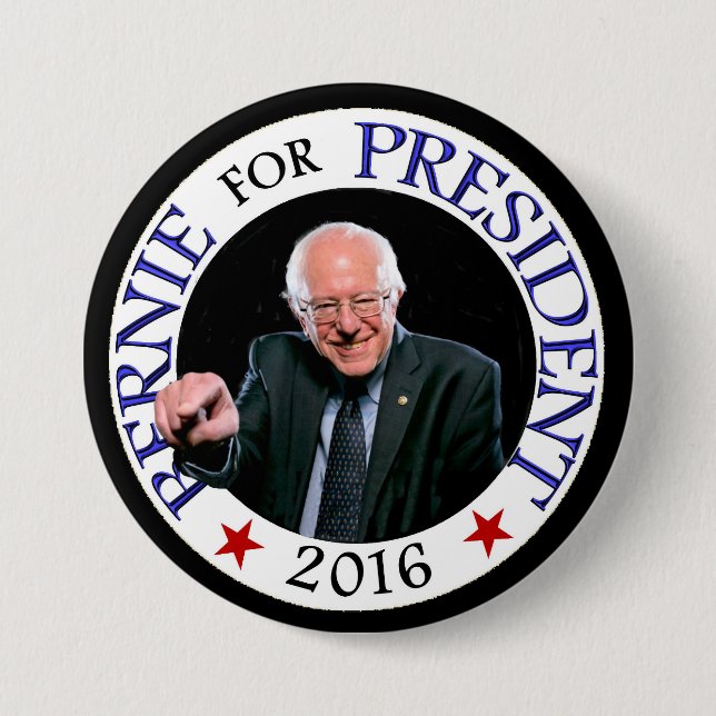 Badge Rond 7,6 Cm Bernie pour le président 2016 (Devant)