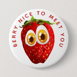 Badges Humour Fraise Personnalises Zazzle Fr