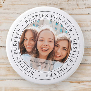 Badge Rond 7,6 Cm Besoins pour toujours BFF simple moderne photo per