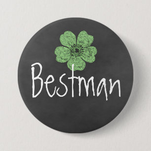Badge Rond 7,6 Cm Bestman Wild Green Roses