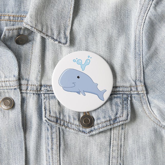 Badge Rond 7,6 Cm Bétale mignonne avec l'eau éclaboussure animal ado (Créateur téléchargé)