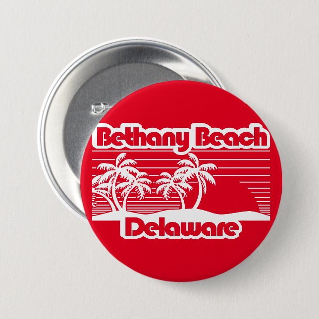 Badge Rond 7,6 Cm Bethany Beach Delaware (Devant & derrière)