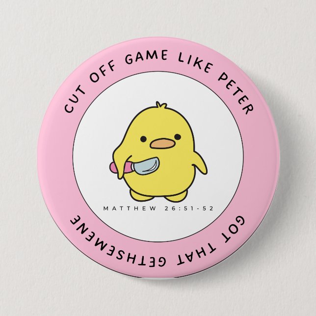 Badge Rond 7,6 Cm Bible Duckie (Devant)