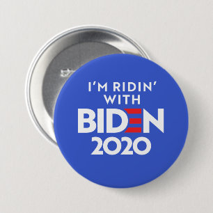 Badge Rond 7,6 Cm BIDEN 2020 - Ridin avec Biden