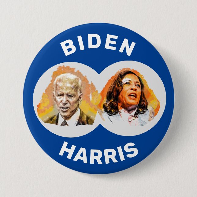 Badge Rond 7,6 Cm Biden Harris (Devant)