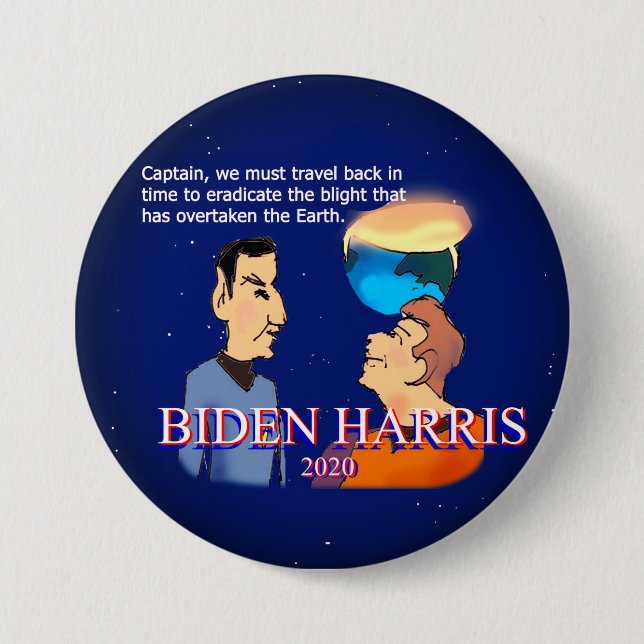 Badge Rond 7,6 Cm Biden Harris 2020 Résistance des démocrates aux vo (Devant)