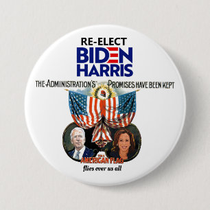 Badge Rond 7,6 Cm Biden Harris 2024