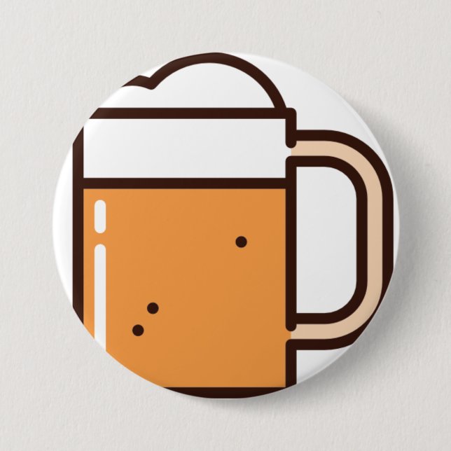 Badge Rond 7,6 Cm bière (Devant)