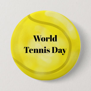 Badge Rond 7,6 Cm Big Tennis Ball World Tennis Day Button