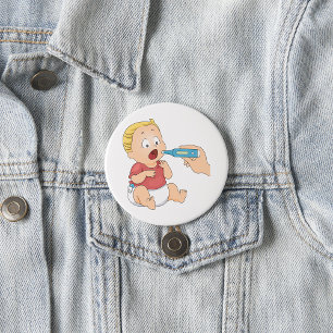Badge Rond 7,6 Cm Bilan de la température du bébé Santé pédiatrique