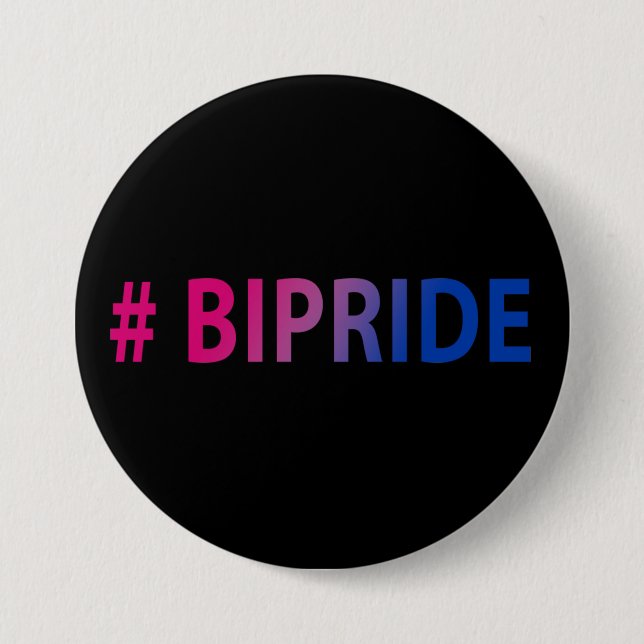 Badge Rond 7,6 Cm #Bipride bisexual Pride (Devant)