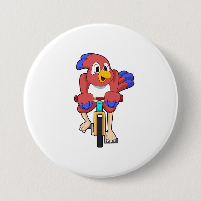 Badge Rond 7,6 Cm Bird with bicycle (Devant)