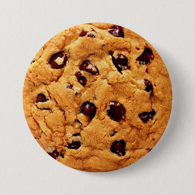 Badge Rond 7,6 Cm Biscuit délicieux à base de chips chocolat (Devant)