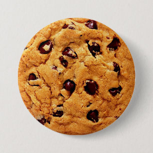 Badge Rond 7,6 Cm Biscuit délicieux à base de chips chocolat