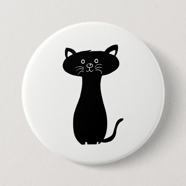 Badge Rond 7,6 Cm Black Cartoon Kitty (Devant)