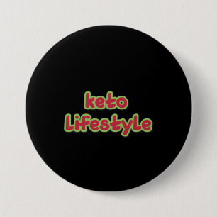 Badge Rond 7,6 Cm Black Keto Lifestyle
