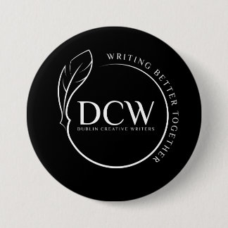 Badge Rond 7,6 Cm Black Logo Button
