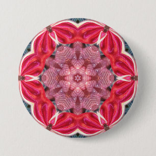 Badge Rond 7,6 Cm ~ Blanc Rose Vert BLÉ ~ Bouton