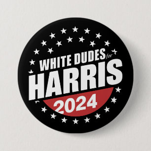 Badge Rond 7,6 Cm Blancs pour Kamala Harris Élection 2024
