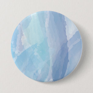 Badge Rond 7,6 Cm Bleu, abstrait, cool couleur de l'eau brosse art