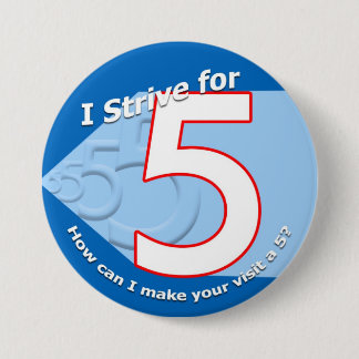 Badge Rond 7,6 Cm Bleu - essayez d'obtenir 5 boutons