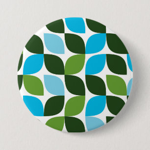 Badge Rond 7,6 Cm Bleu, vert, cool, tendance, nature moderne abstrai