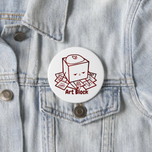 Badge Rond 7,6 Cm Bloc artistique créatif