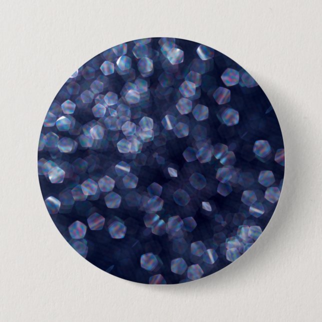 Badge Rond 7,6 Cm Blue Sparkle (Devant)