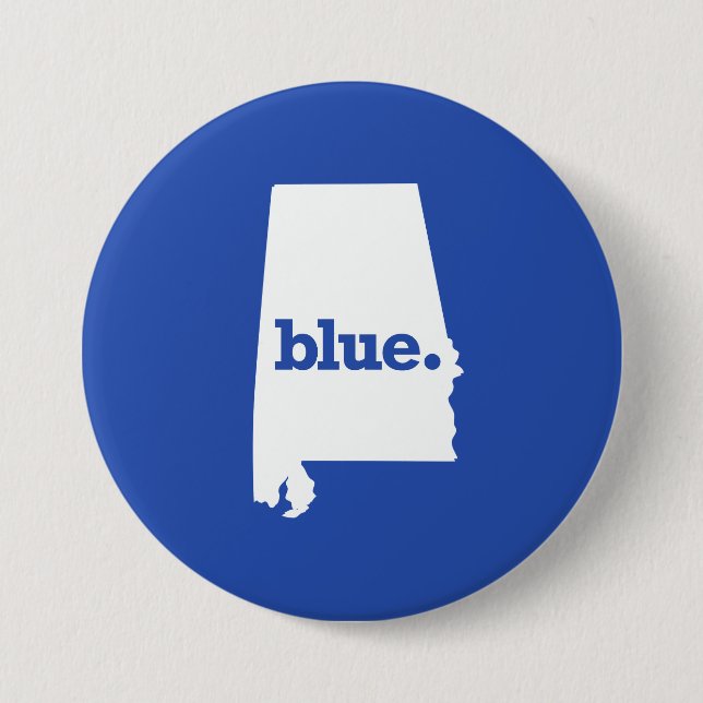 BADGE ROND 7,6 CM BLUE STATE ALABAMA (Devant)