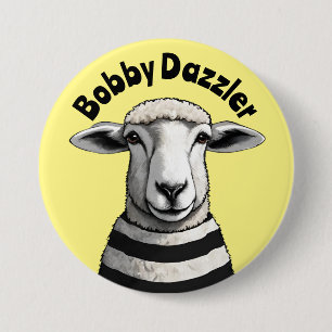 Badge Rond 7,6 Cm Bobby Dazzler, épingle Geordie, mouton mousseux, a